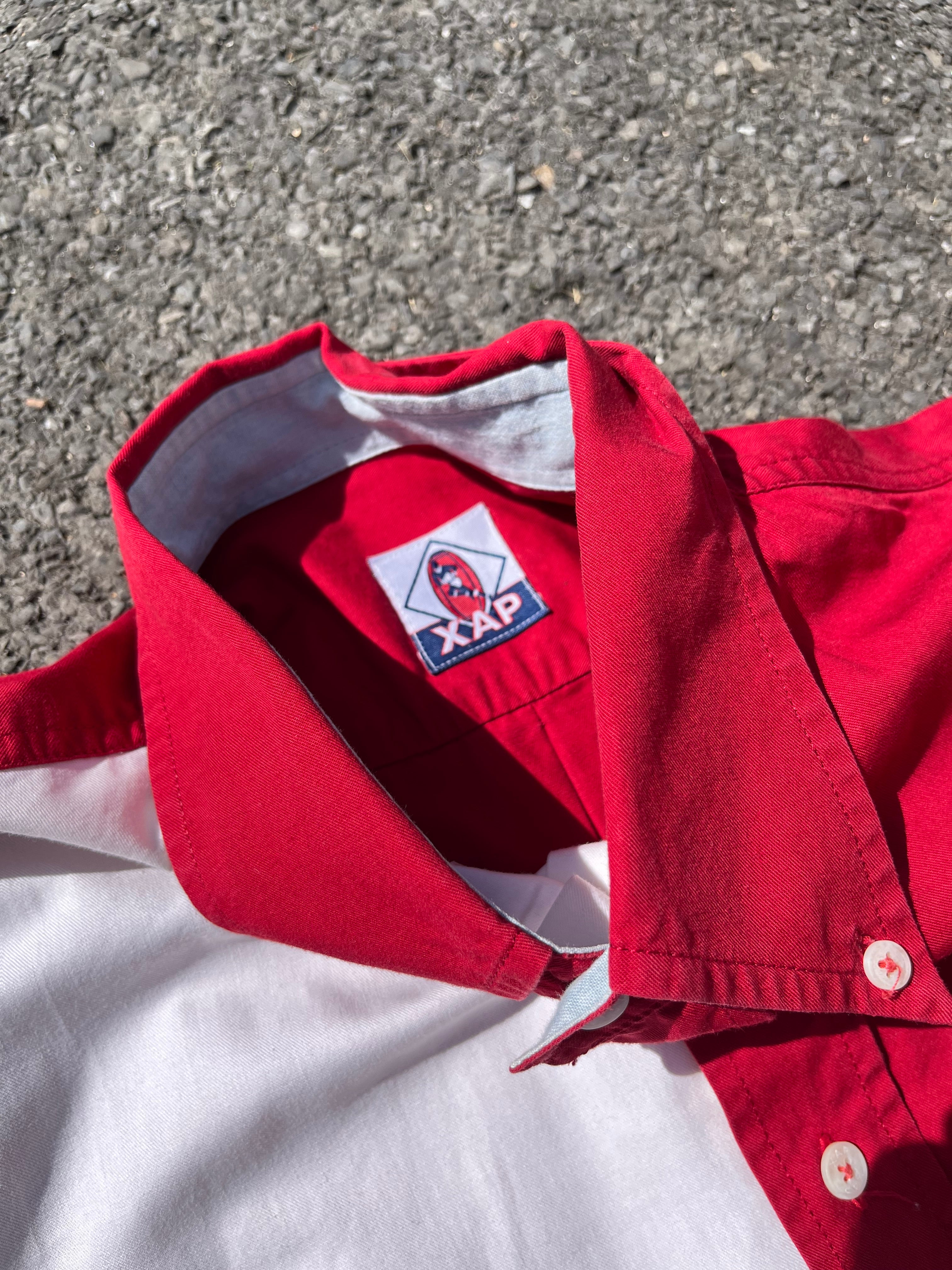 CHEMISE BICOLORE ROUGE ET BLANCHE